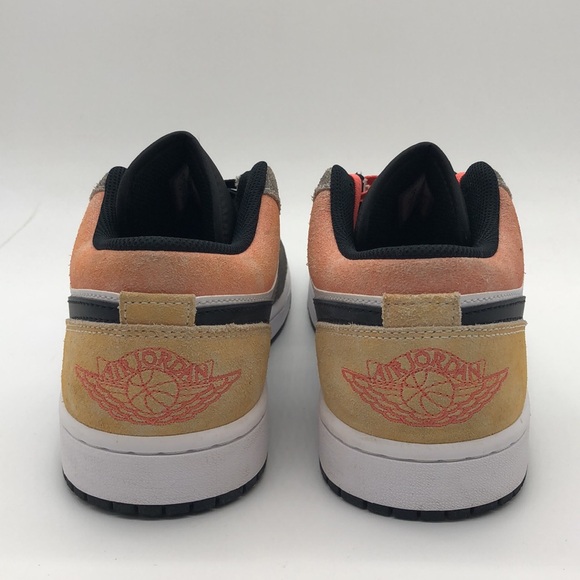 USED Men’s Nike Air Jordan 1 Low SE 'Flight Club' Black Ember DX4334-008 No Box - Picture 5 of 7